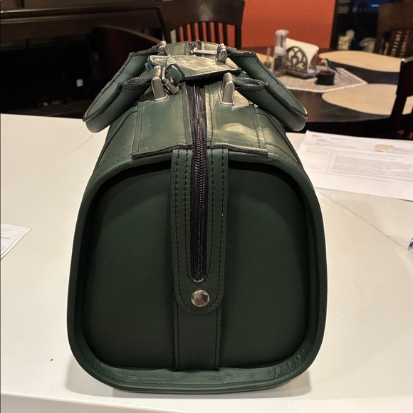 Green Aston Martin DBX Leather Flight Bag - Picture 3 of 6